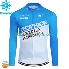 Radtrikot Winter Thermal Fleece Decathlon Ag2R 2024